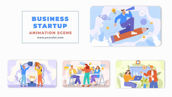 Business Startup Flat - VideoHive 46436511
