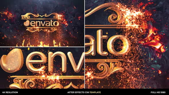 Gold Particles Logo Intro - VideoHive 30270705