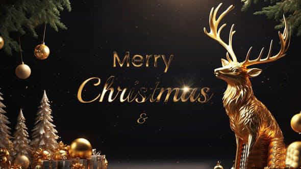 Elegant Merry Christmas And New Year Wishes 3D Slideshow - VideoHive 49835901