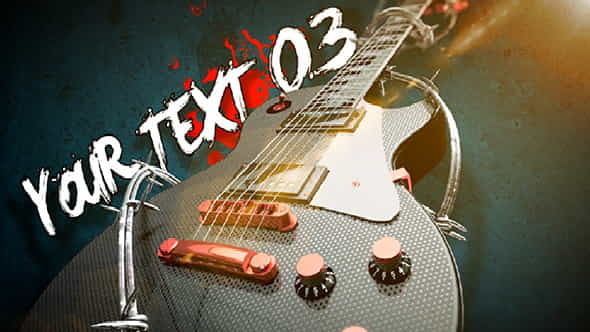 Rock Guitar Text Opener - VideoHive 3735860