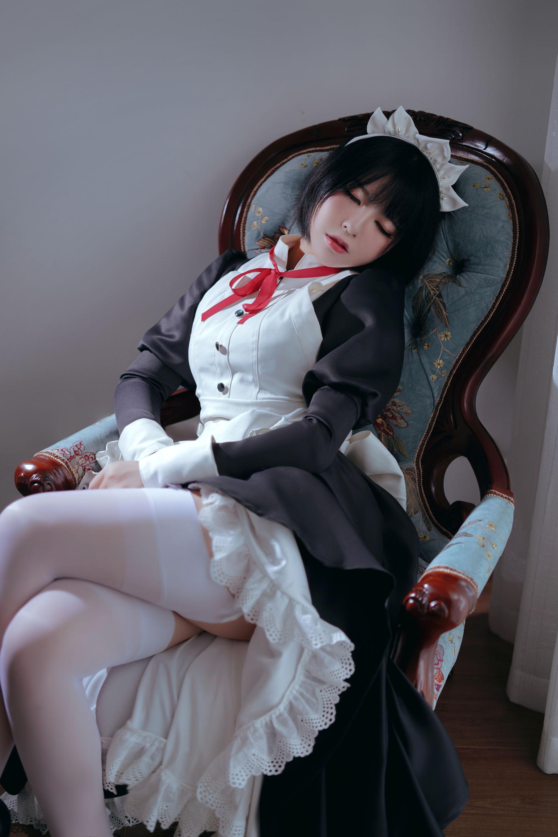 [美女Coser] 半半子 《 嫌パン メイド》 写真集(6)