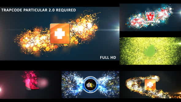 Glowing Particles Logo Reveal Pack : 01 | Abstract - VideoHive 10050425