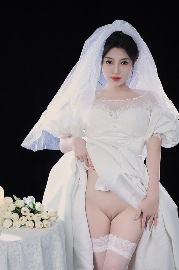 福利姬桃暖酱 婚纱礼服无圣光唯美图集(12)