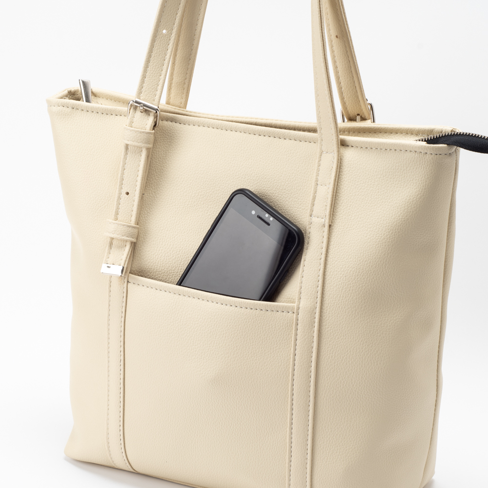 トートバッグ SATUR Scrunch small hand bag beige Ultra-light large-capacity tow bag-beige - Shop spring
