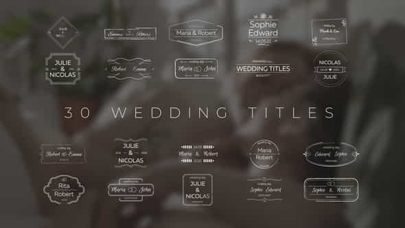 Wedding Titles - VideoHive 36969031