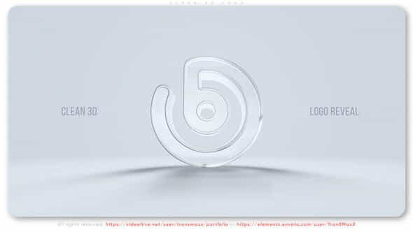 Clean 3D Logo - VideoHive 53054807