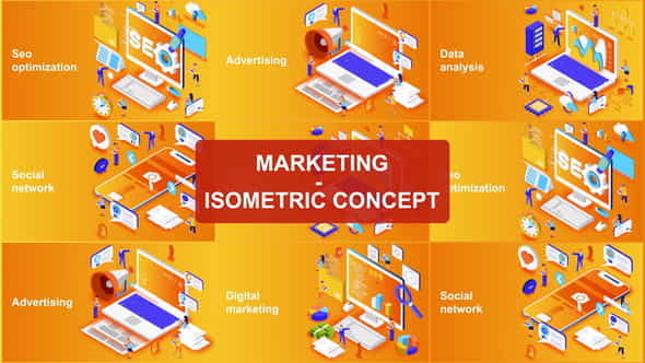 Marketing - Isometric Concept - VideoHive 23624202