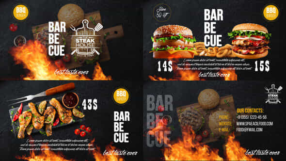 Barbecue Food Promo - VideoHive 32196808