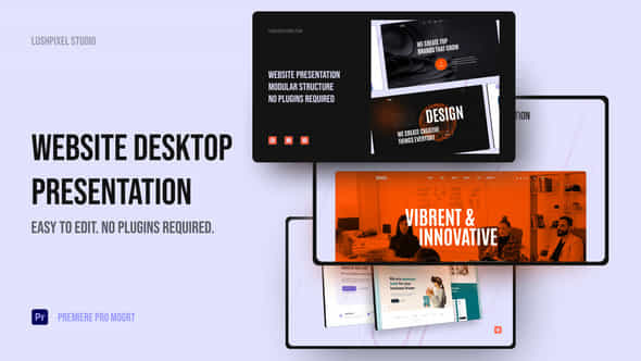 Website Desktop Presentation Mogrt - VideoHive 49000688
