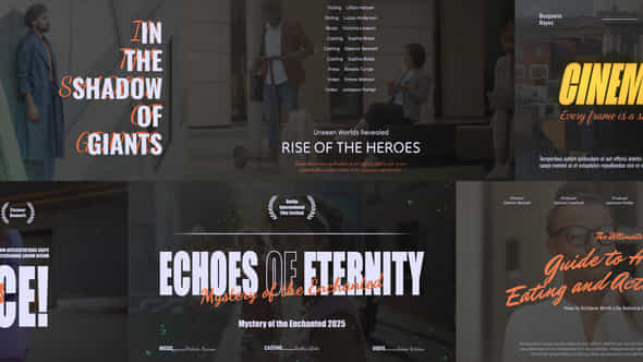 Filmic Cinematic Title Slides - VideoHive 58309884