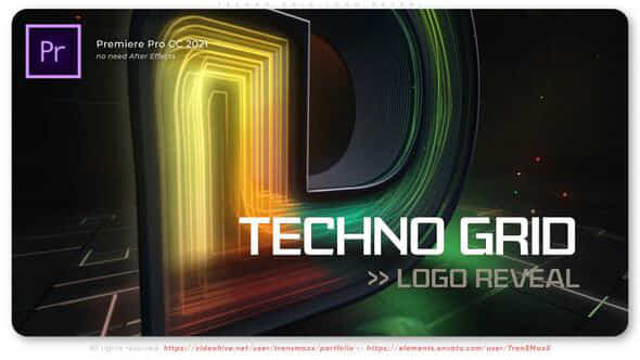 Techno Grid Logo Reveal - VideoHive 52361958