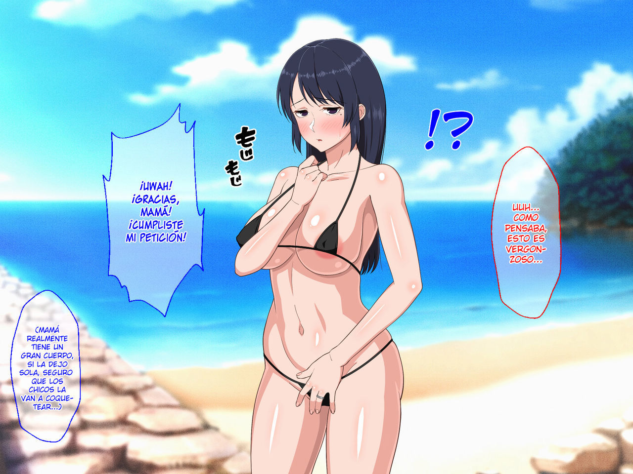 [Haruharutei] Sabishigari Bijin Haha wa Musuko to no Aiyoku Sex ni Oboreru [Spanish]