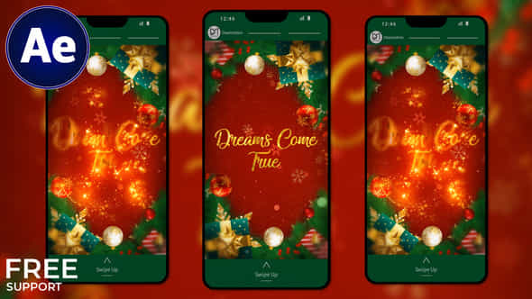 Christmas Wishes Instagram Stories Xmas Stories - VideoHive 49767579