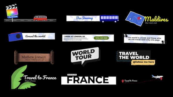 Travel Lower Thirds - VideoHive 35011180