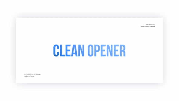 Clean Opener - VideoHive 32445602