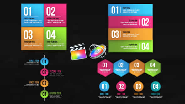 Infographic Animated Lists - VideoHive 25478899