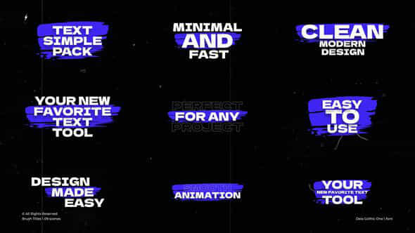 Brush Titles Ae - VideoHive 58794501