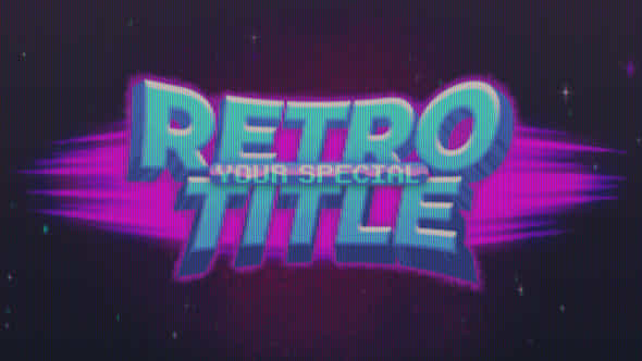 Pixel Retro Title Logo - VideoHive 51711934