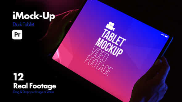 Imockup Dark Tablet For Premiere Pro - VideoHive 51066163