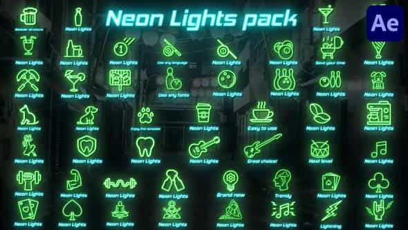 Neon Lights Big - VideoHive 43191401
