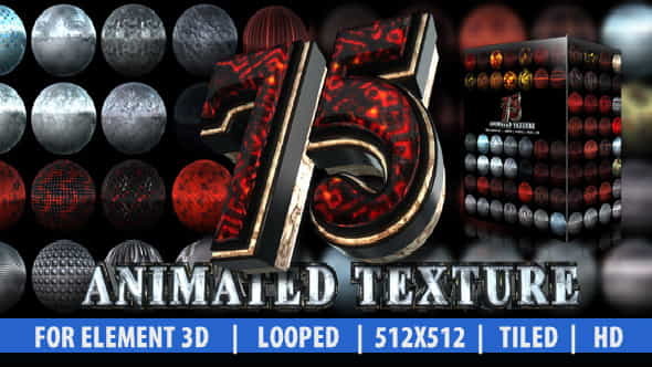 75 Animated Texture (Element 3D) - VideoHive 6870041