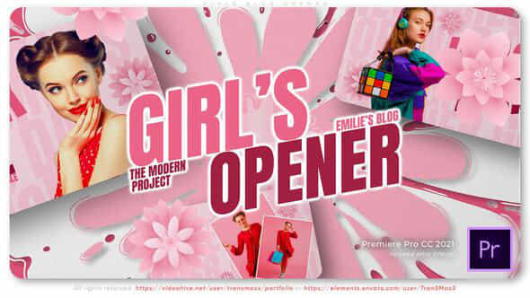 Girls Blog Opener - VideoHive 48534176