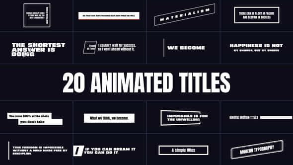 Animated Titles - VideoHive 47154333