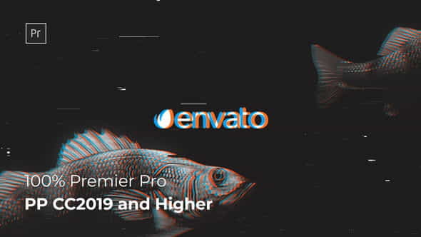 Fish Glitch Logo Reveal - VideoHive 23969483