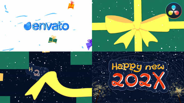 Christmas Gifts Logo Davinci Resolve - VideoHive 49619354