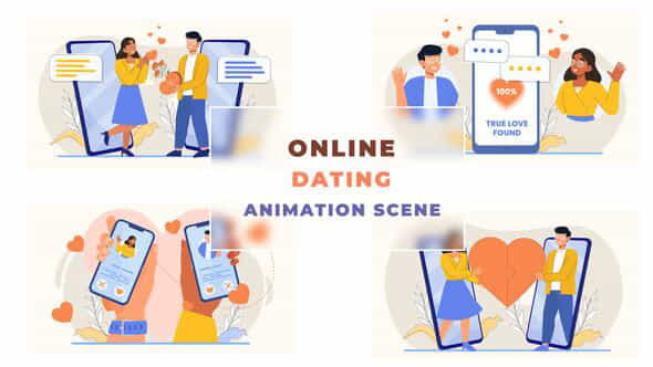 Online Dating Animation - VideoHive 42925583