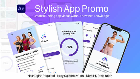 Stylish App Promo - VideoHive 39544493