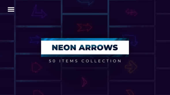 50 Neon Arrows - VideoHive 51688312