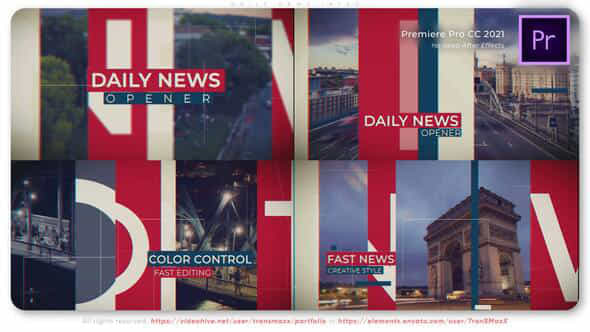 Daily News Intro - VideoHive 38037396
