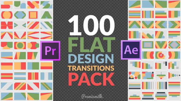 Flat Design Transitions Pack | - VideoHive 22644859