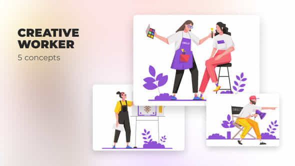 Creative worker - - VideoHive 39487077