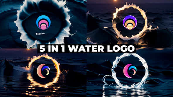 Realistic Water Logo Opener - VideoHive 52479515