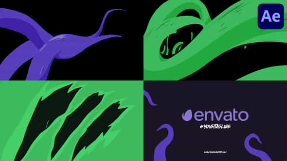 Anime Tentacles Logo Opener For After Effects - VideoHive 50707976