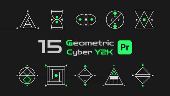 Geometric Shapes cyberY2K - VideoHive 46533597