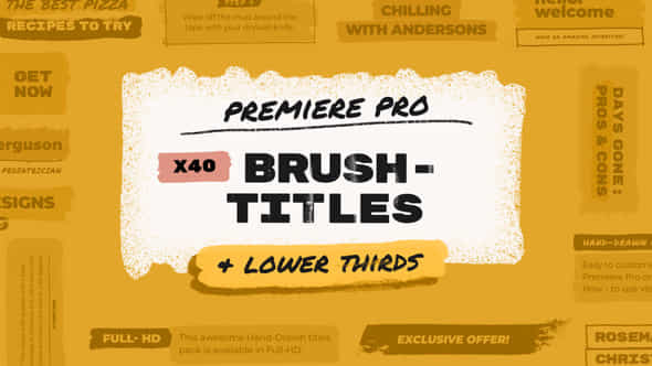 Brush Stroke Titles Lower Thirds - VideoHive 54652603