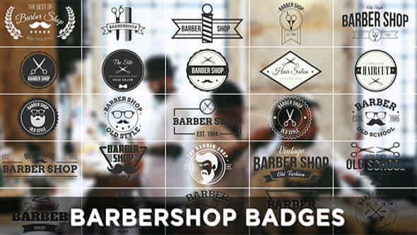 Barbershop Badges - VideoHive 15166956