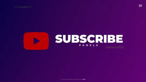 Subscribe Panels (MoGRT) - VideoHive 38002636