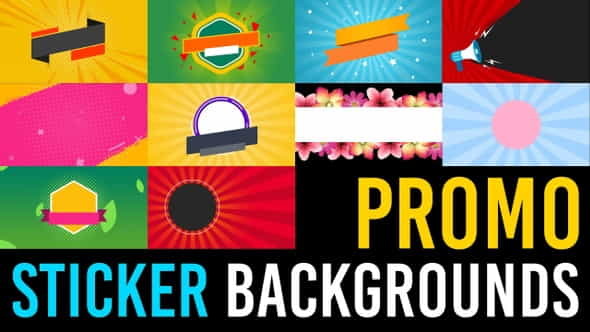 Promo Sticker Backgrounds - VideoHive 30398704