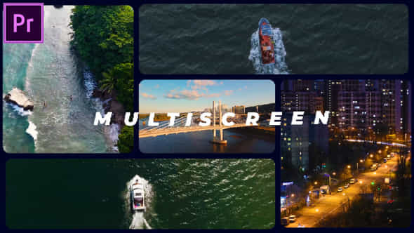 Rhythmic Multiscreen Opener Split Screen Slideshow Mogrt For Premier Pro - VideoHive 50878872