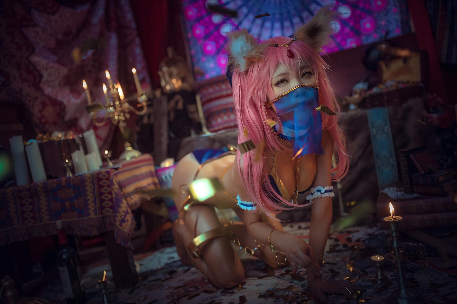 Cosplay 水淼Aqua 玉藻前舞者(19)