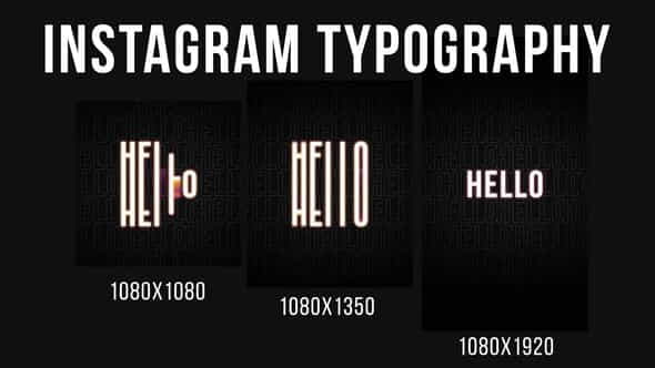 Instagram Typography - VideoHive 33399702