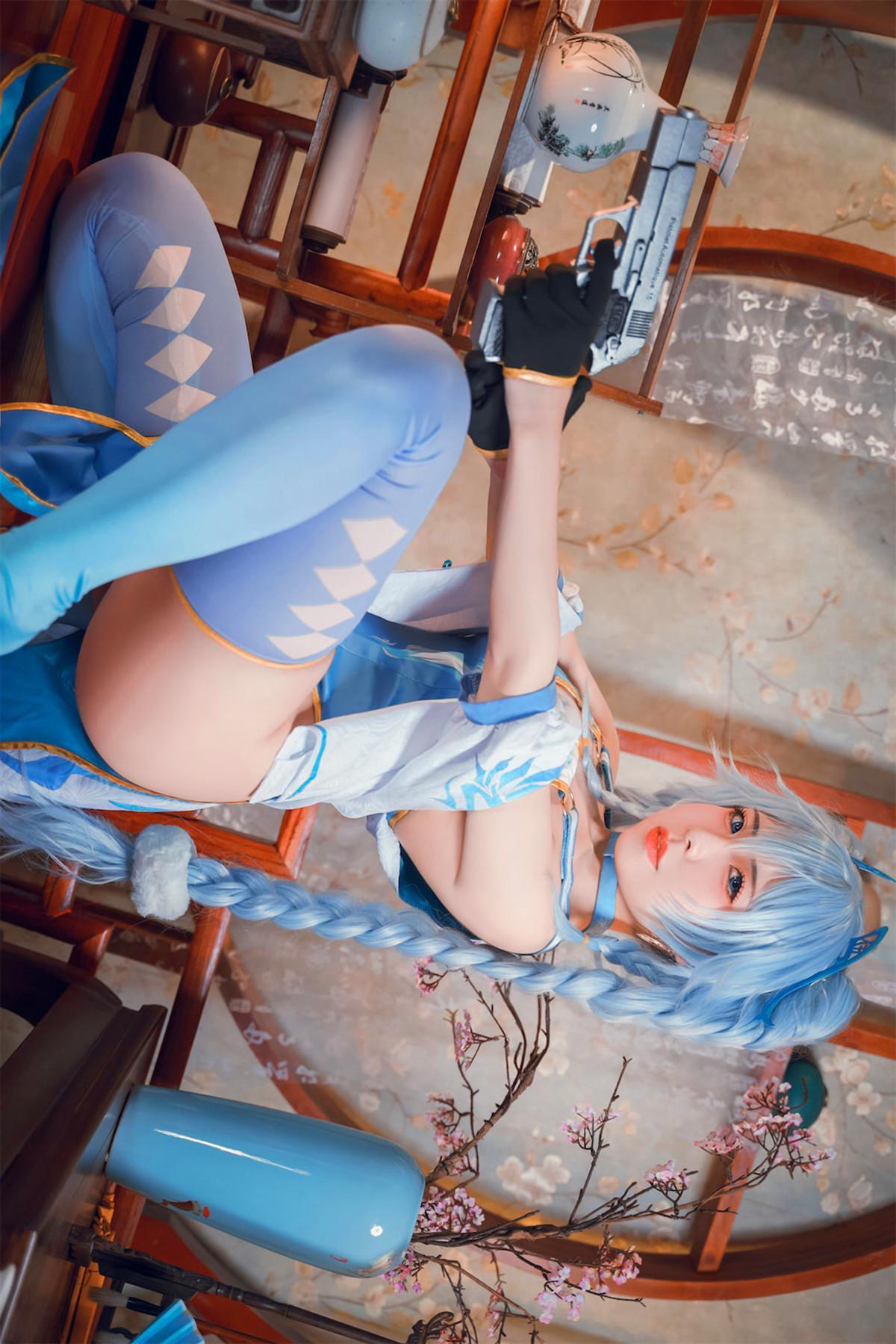 Cosplay 虎森森 少女前线 翠雀媚(29)