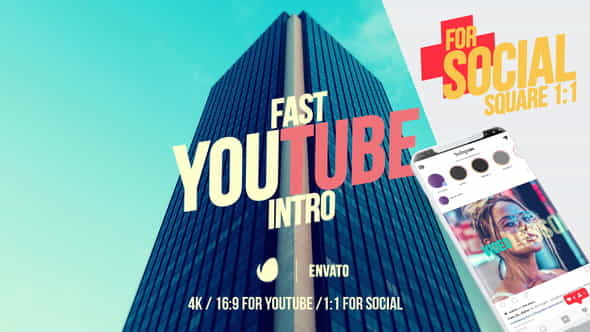 Youtube Fast Intro 4 - VideoHive 22488989