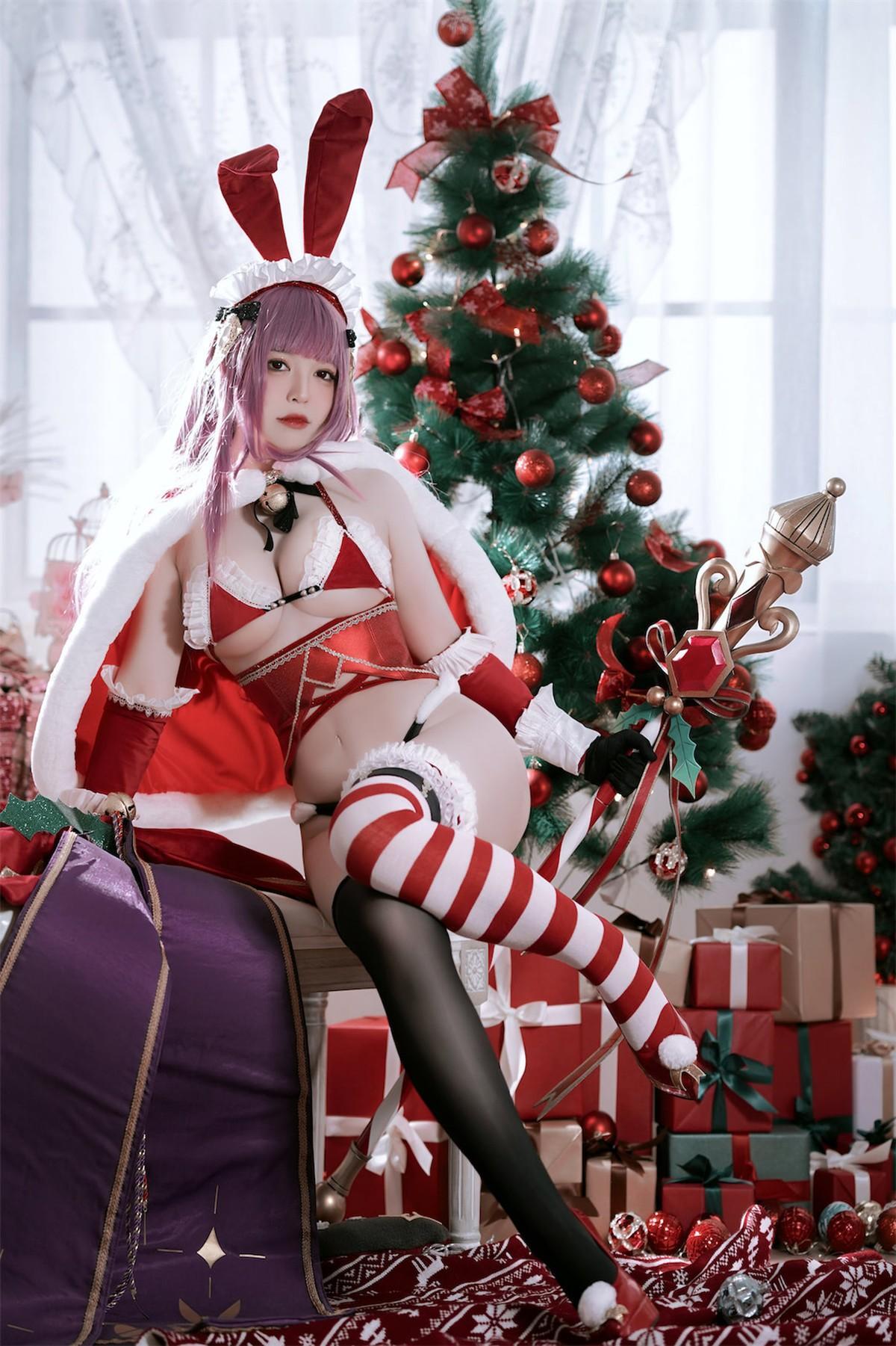 Cosplay 半半子 Christmas Bunny Aike(10)