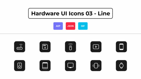 Hardware UI Icons - VideoHive 44837060