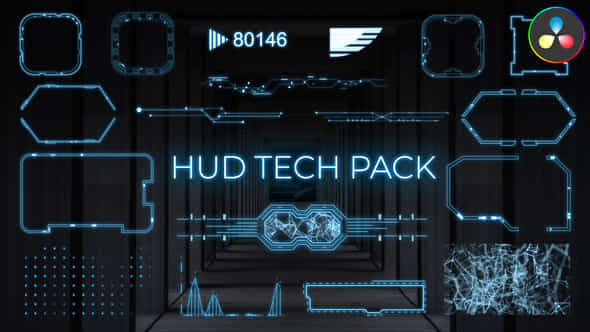 Hud Tech Pack For Davinci Resolve - VideoHive 48998764